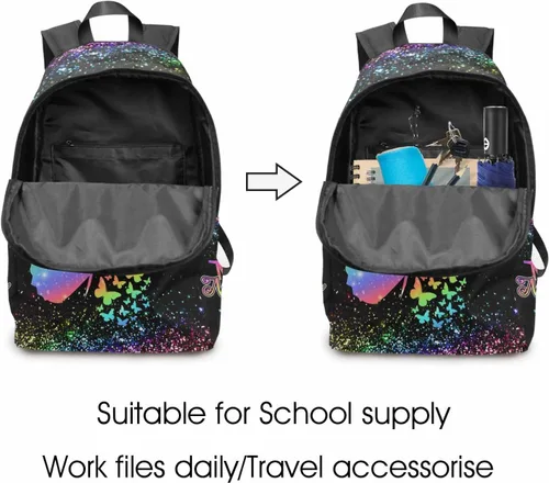 Vista 215 de Texto personalizado Elefante desgaste gafas mochila mochila mochila casual Daypack bolsa para mamá niñas, color86-4, Mochilas Daypack