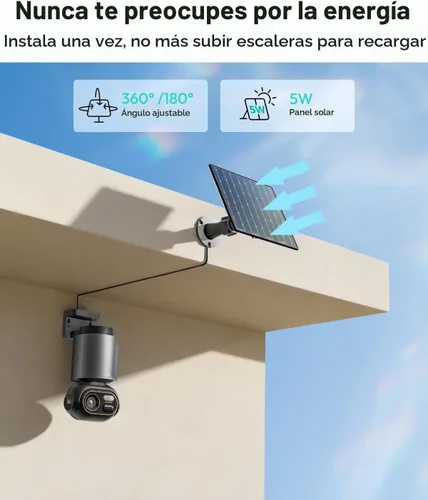 Vista 6 de BOTSLAB - Cámara de seguridad inalámbrica 4K para exteriores