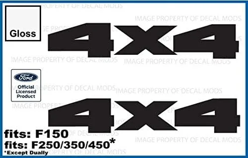 Vista 5 de CBM_Solid - Calcomanías adhesivas 4x4 para Ford F150 (2015-2020) y F250 F350 (2017-2020) (2017-2020) (Negro Mate)