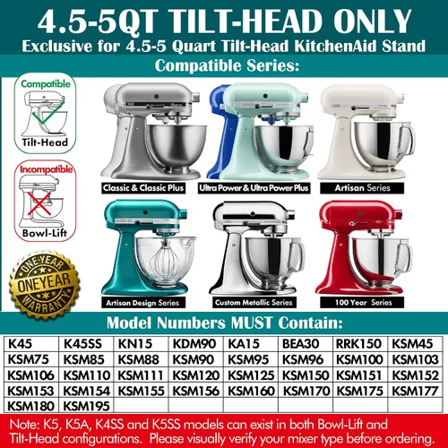 Vista 3 de Batidor plano de acero inoxidable para ayuda de cocina 4.5-5QT Tilt-Head Stand Mixer/Pulido a mano/sin revestimiento/apto para lavavajillas