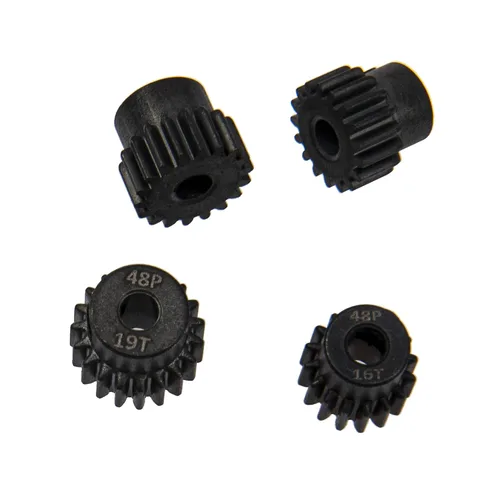 Vista 5 de ShareGoo - Juego de engranajes de piñón 48P 16T 17T 18T 19T 0.125 in RC Motor Gear Compatible con Traxxas Redcat Tamiya Losi Arrma Axial SCX10 1/10