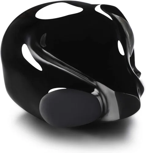 Vista 5 de Skullis Estrella de obsidiana negra de 2.0 pulgadas, compañero de calavera de cristal alienígena con ojos de labradorita, escultura de arte fino