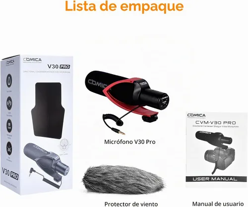Vista 7 de COMICA Micrófono de cámara CVM-V30 PRO Micrófono de video con interfaz de 0.1 in, videocámara de entrevista para Canon Nikon Sony Panasonic Fuji
