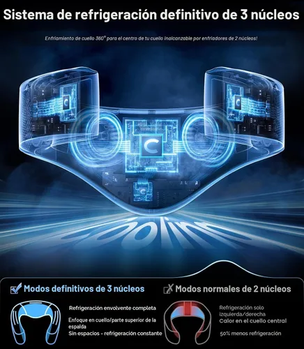Vista 5 de TORRAS COOLiFY Cyber・2025 - Aire Acondicionado de Cuello con IA Insignia, Ventilador Portátil de Cuello de Enfriamiento Inmersivo Definitivo 【N.º 1
