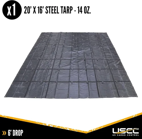 Vista 3 de US Cargo Control Lona de madera ligera de 3 piezas, material impermeable de poliéster recubierto de PVC de 14 onzas, protección duradera para tu