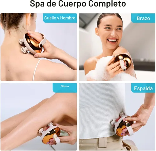 Vista 6 de arboleaf Masajeador Eléctrico para el Cuero Cabelludo, Masajeador de Cabeza, Alivio del Estrés del Cuero Cabelludo, 5 en 1 Amasado, 128 Nodos
