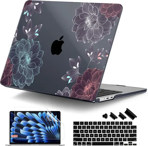 Vista 39 de DONGKE Funda compatible con M5 MacBook Air de 15 pulgadas 2026 2025-2023 A3448 A3241 A3114 A2941 M4 M3 M2 Pantalla de retina líquida Touch ID