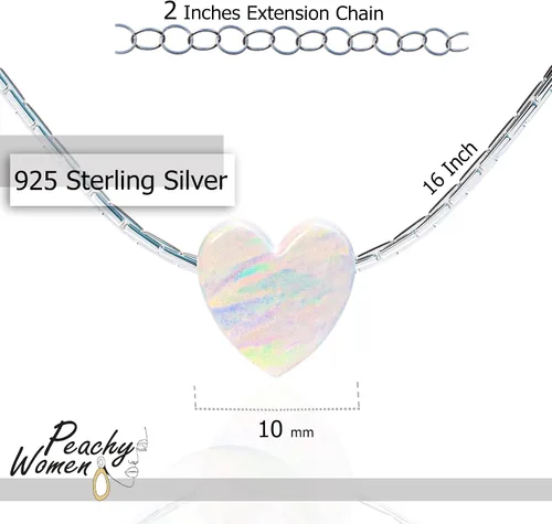 Vista 12 de Heart Opal Necklace