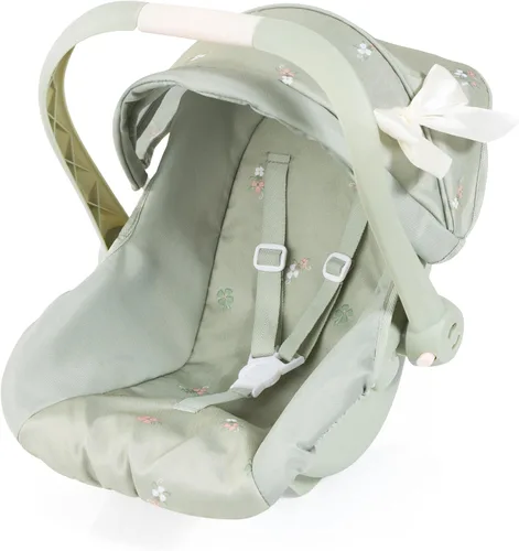 Vista 7 de Bayer Design 67975AA Silla de coche para muñecas con toldo y asa ajustable, arnés, para muñecas de hasta 18.1 in Beige