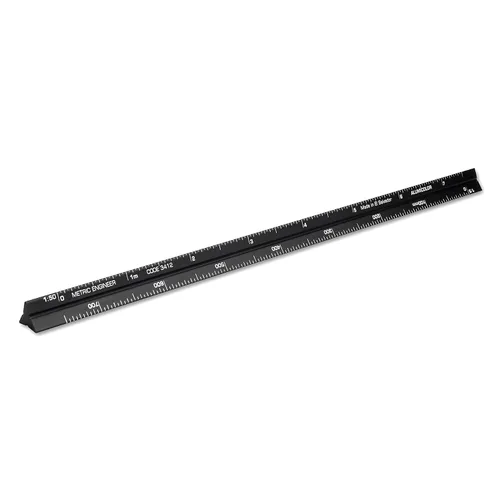 Vista 47 de Alumicolor Regla Métrica de Bolsillo para Arquitecto de Aluminio, 15CM, Negro