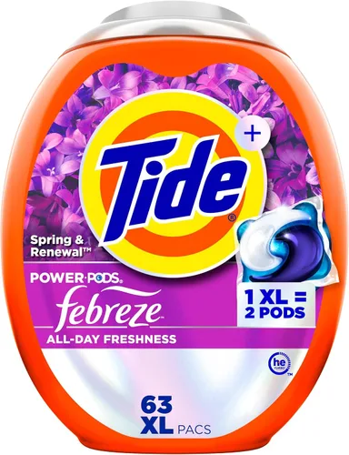 Vista 19 de Tide Power Pods - Cápsulas de detergente para ropa deportiva, 25 unidades, avanzado para sudor + combatiente de manchas
