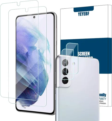 Vista 21 de Protector de pantalla de vidrio templado transparente para Galaxy S20 FE HD + protectores de lente de cámara, [2+2 unidades] [vidrio 3D]