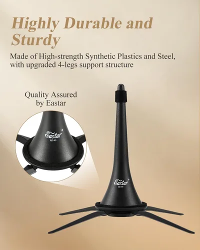 Vista 2 de Eastar EST-003 - Soporte para clarinete desmontable portátil con bolsa de almacenamiento, EST-003