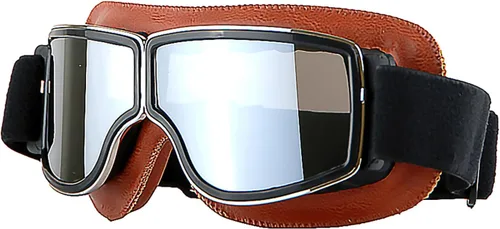 Vista 13 de Anteojos de seguridad para motociclismo, motonetas, medio casco clásico para Vespa, estilo aviador, plegable con lentes transparentes