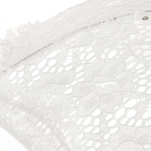 Vista 4 de Toddmomy Sombrilla de encaje con diseño floral blanco, sombrilla vintage de boda, sombrilla de novia, accesorios de escena de fotografía para baby
