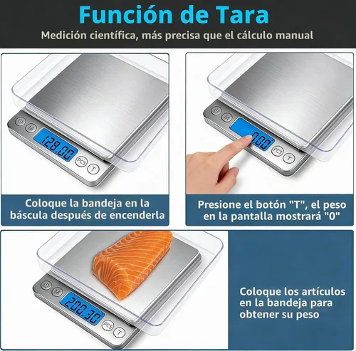 Vista 4 de Báscula digital de gramos, 35.27 oz/0.00 oz, báscula para alimentos y gramos, báscula de cocina con carga USB mejorada para cocinar, hornear