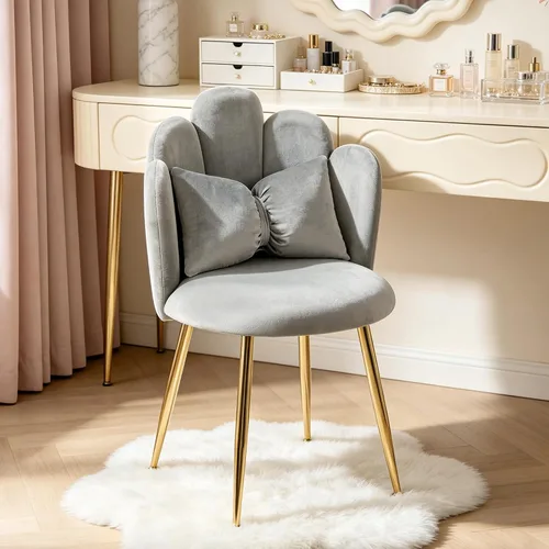 Vista 10 de Silla de tocador para sala de maquillaje, silla decorativa moderna de mediados de siglo para sala de estar, dormitorio, silla de maquillaje