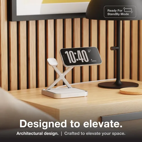 Vista 5 de NOCO XGrid XDS3: soporte de carga inalámbrico 3 en 1 - Estación de carga para iPhone, Apple Watch y AirPods - Compatible con MagSafe, certificado