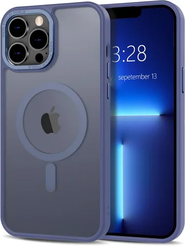 Vista 47 de Anuck - Funda magnética para iPhone 11 compatible con MagSafe, carcasa trasera mate translúcida dura, borde de TPU, delgada, resistente a impactos