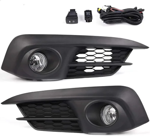 Vista 10 de PIT66 Luces antiniebla para parachoques delantero, compatibles con modelos Honda Civic 2/4 puertas 2004-2005 (no compatible con modelos Si), lente
