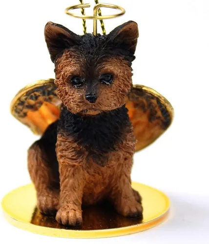Vista 99 de Conversation Concepts Adorno navideño: Chihuahua, pelo largo 19-Dorado