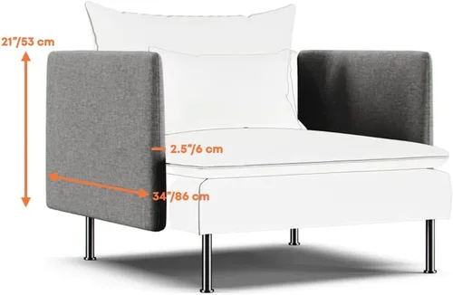 Vista 2 de Comfort Works Soderhamn Funda para reposabrazos, funda de repuesto para sofá IKEA Soderhamn de 3 plazas (fundas para reposabrazos)