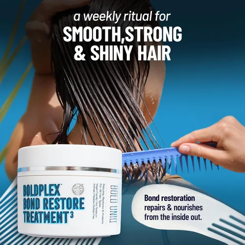Vista 8 de BOLD UNIQ BoldPlex Mascarilla para el cabello, acondicionador profundo para cabello seco y dañado, mascarilla para el cabello, ayuda a reparar