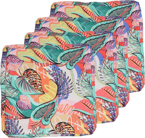 Vista 8 de EHouseHome Fundas de cojín para silla de patio, lavables, resistentes a los rayos UV, fundas de repuesto, impermeables, para muebles de exterior