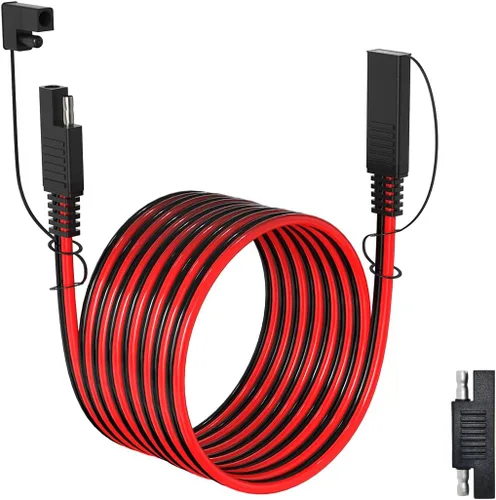 Vista 12 de ELFCULB 10AWG 1FT Cable de Extensión SAE SAE a SAE Arnés de Cable de Desconexión Rápida Conector SAE Enchufe SAE para Automotriz RV Batería Panel