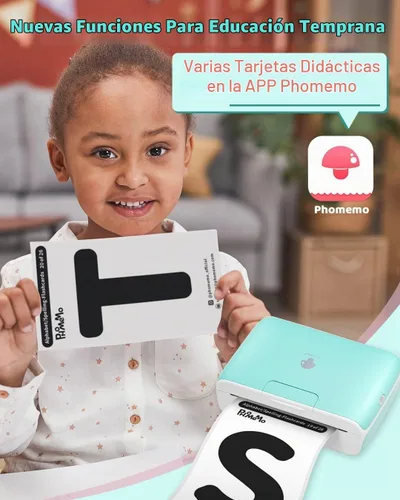Vista 8 de Phomemo Impresora térmica de etiquetas adhesivas M04S, 300 DPI, impresión Verde
