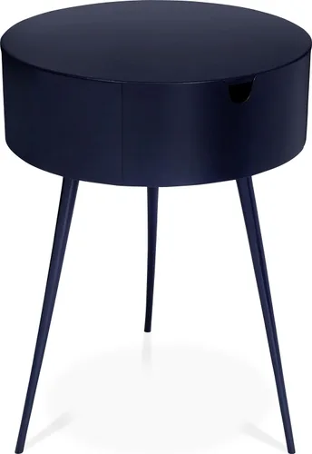 Vista 7 de Meridian Furniture Bali Collection Modern Mesita de noche contemporánea de metal duradero, 16 pulgadas de ancho x 16 pulgadas de profundidad x 23
