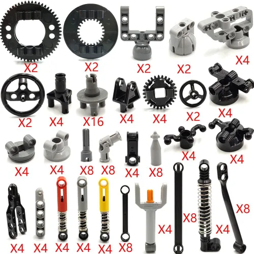 Vista 2 de dspitwod MOC - Conectores de ruedas técnicas, engranaje de bastidor, suspensión de coche, accesorios de ladrillo, juegos de piezas, kits