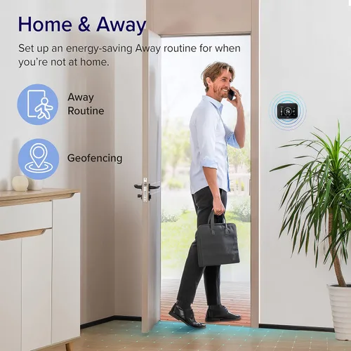 Vista 4 de LEVOIT Termostato inteligente para el hogar, termostato digital programable WiFi, funciona con Alexa y sensor inteligente, ahorro de energía, Blanco