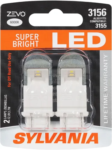 Vista 9 de Sylvania Zevo 3156 Bombilla LED (2 unidades), color rojo, Ambar