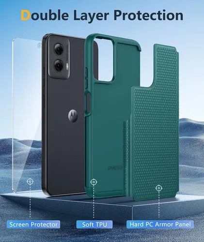 Vista 973 de FNTCASE Funda para iPhone 17 Pro: Fundas delgadas translúcidas de color azul claro compatibles con MagSafe, protección completa de la cámara