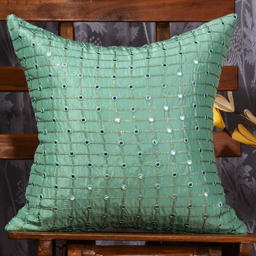Vista 20 de Juego de 2 almohadas decorativas negras de 12 x 12 pulgadas, fundas de almohada pequeñas de seda para sofá, funda de cojín bordada con lentejuelas
