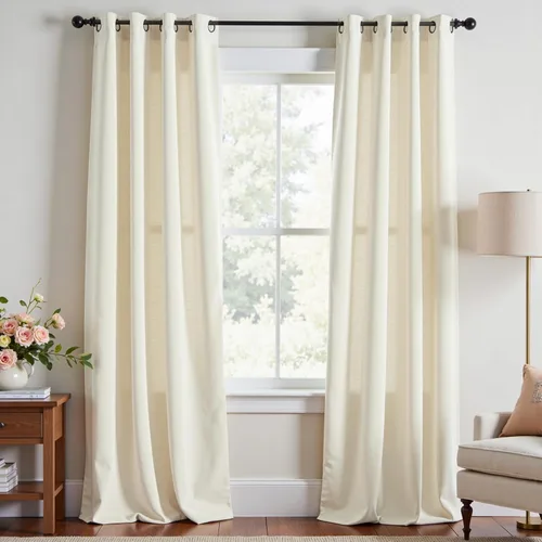 Vista 25 de Lazzzy - Cortinas de terciopelo blanco de 63 pulgadas de largo para sala de estar o dormitorio, cortinas con filtro de luz, aislación térmica