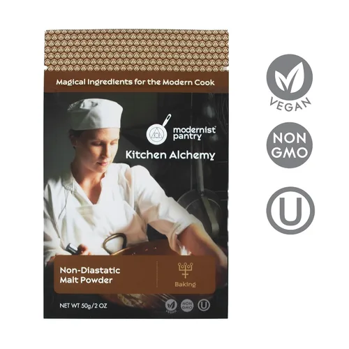 Vista 2 de Polvo de malta de cebada no diastásica Sin OMG Vegano OU Kosher Certificado - 50g/2oz