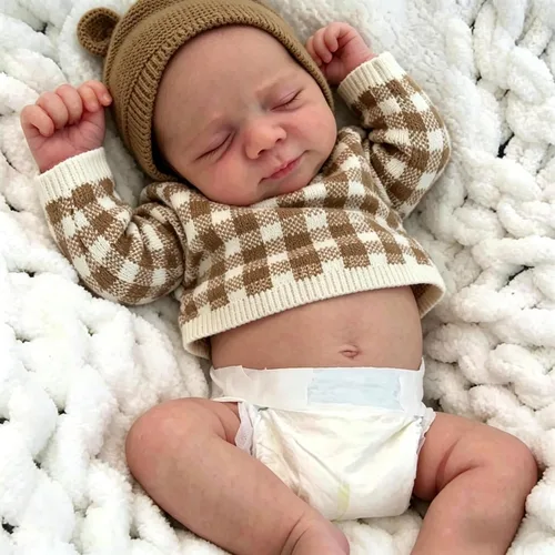 Vista 10 de Anano Muñecas de bebé Reborn de cuerpo completo de 18 pulgadas, muñeca realista recién nacida, niña anatómicamente correcta, muñecas Reborn