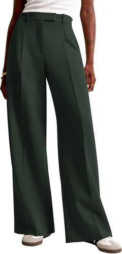 Vista 12 de NIMIN Pantalones de trabajo de pierna ancha para mujer, pantalones