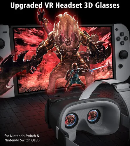 Vista 4 de Auriculares Switch VR compatibles con Nintendo Switch y OLED actualizados con lentes HD ajustables lentes de realidad virtual