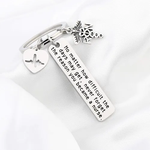 Vista 5 de FUSTMW Regalo para enfermera, llavero de enfermería, regalo de graduación, joyería médica, regalo inspirador para enfermeras