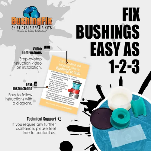 Vista 7 de BushingFix DA1KIT Kit de reparación de bujes de varilla tensor de cambio de transmisión manual, buje de cable de cambio para modelos seleccionados