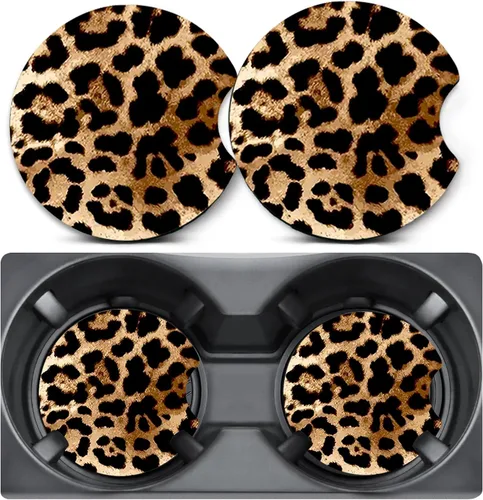 Vista 33 de Paquete de 2 posavasos para automóvil para portavasos, posavasos para portavasos de automóvil Trio Cats, tapete de goma antideslizante