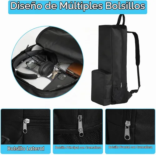 Vista 4 de Bolsa para esterilla de yoga, bolsa para esterilla de yoga con bolsillos y correa ajustable, mochila ligera e impermeable para esterilla de yoga