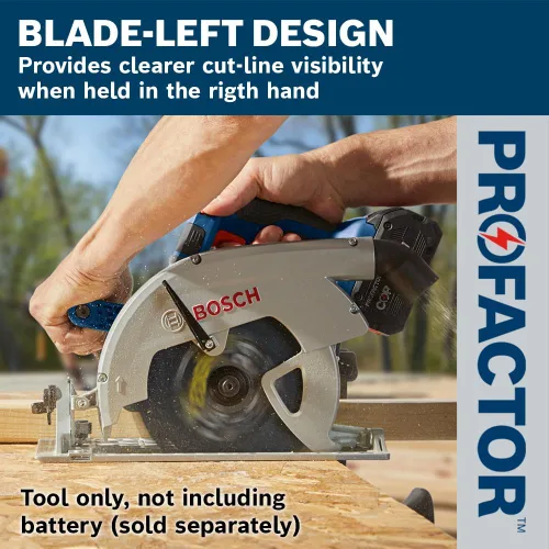 Vista 4 de BOSCH GKS18V-26LN PROFACTOR™ 18V 7-1/4 In. Hoja izquierda Sierra circular (herramienta desnuda)