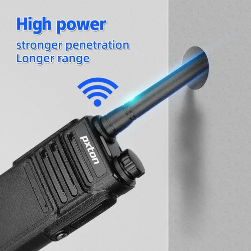Vista 5 de pxton 999S Walkie Talkies recargables para adultos de largo alcance con auriculares actualizados y estación de carga, radios de mano GMRS de dos