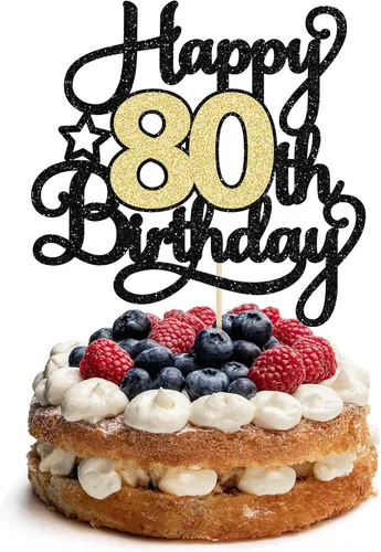 Vista 17 de 1 pieza de decoración de pastel de 8º cumpleaños con purpurina y saludos a 8 años, decoración de pastel de feliz cumpleaños para fiesta de 8 años
