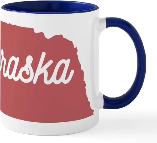 Vista 59 de CafePress I Love Nebraska Taza de café de cerámica de 11 oz (11.0 fl oz)
