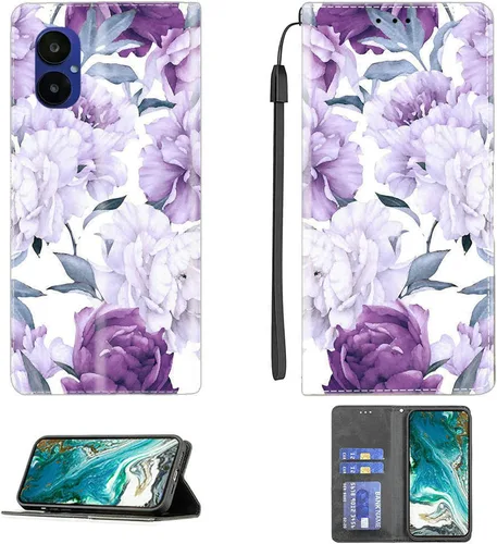 Vista 131 de Aroepurt Funda para UMIDIGI G1 Plus compatible con UMIDIGI G1 Plus Funda para teléfono Funda de piel sintética con función atril magnética CPT15